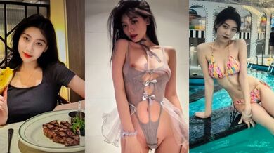 反差女大学生 刘晓丽 做爱视频泄密 黑色情趣套装被炮友狂操 口爆后入各种姿势玩不停！